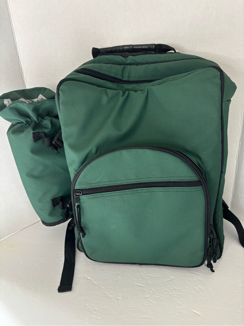 Source Unknown Dark Green Men's Backpack with Front Pocket